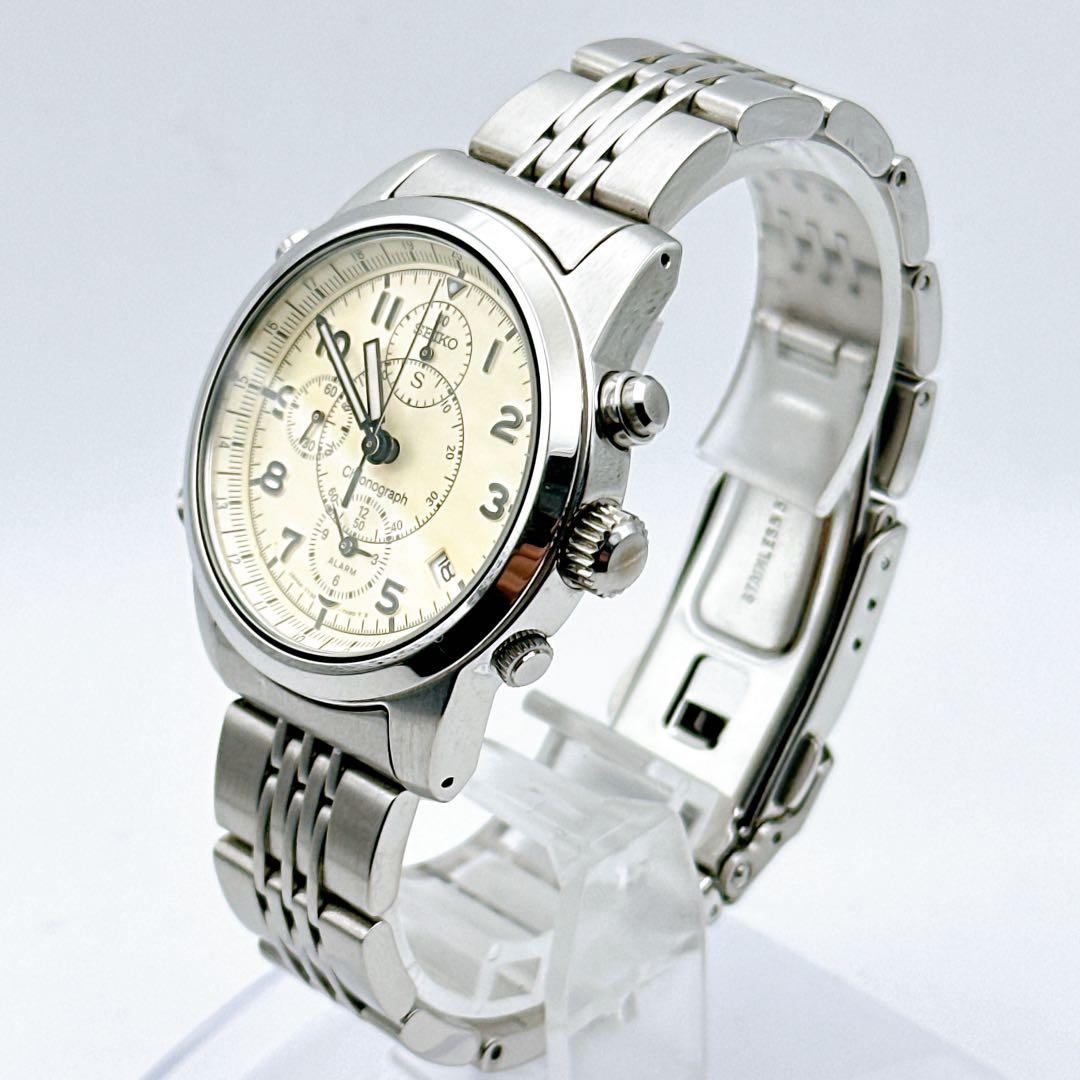 美品 稼動品 メンズ腕時計 SEIKO セイコークロノグラフ シルバー