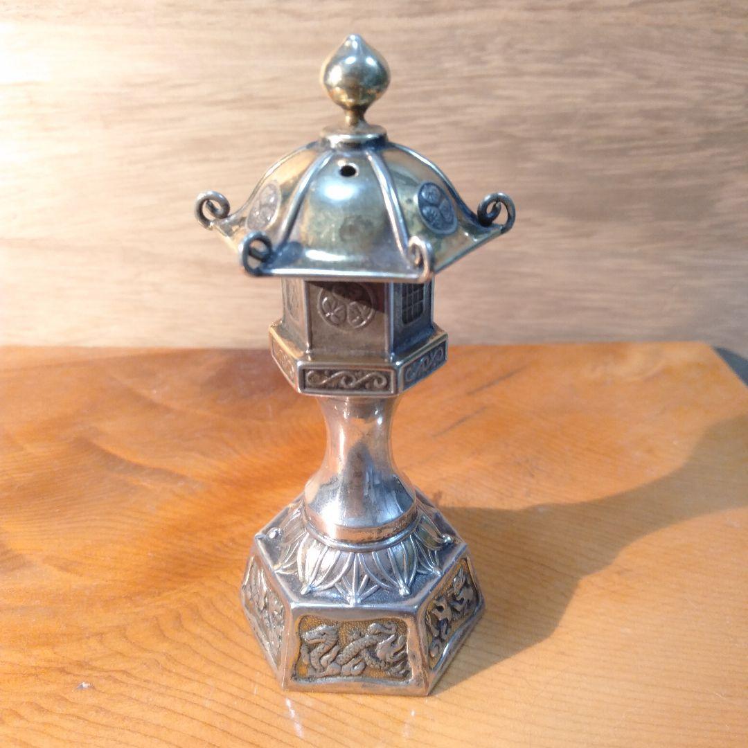 里帰り品 銀器置物 調味料入れ 2個セット