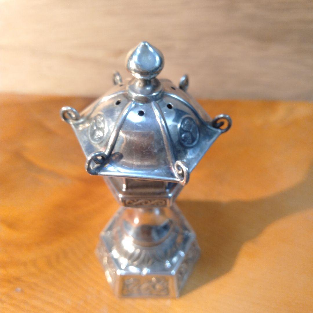 里帰り品 銀器置物 調味料入れ 2個セット