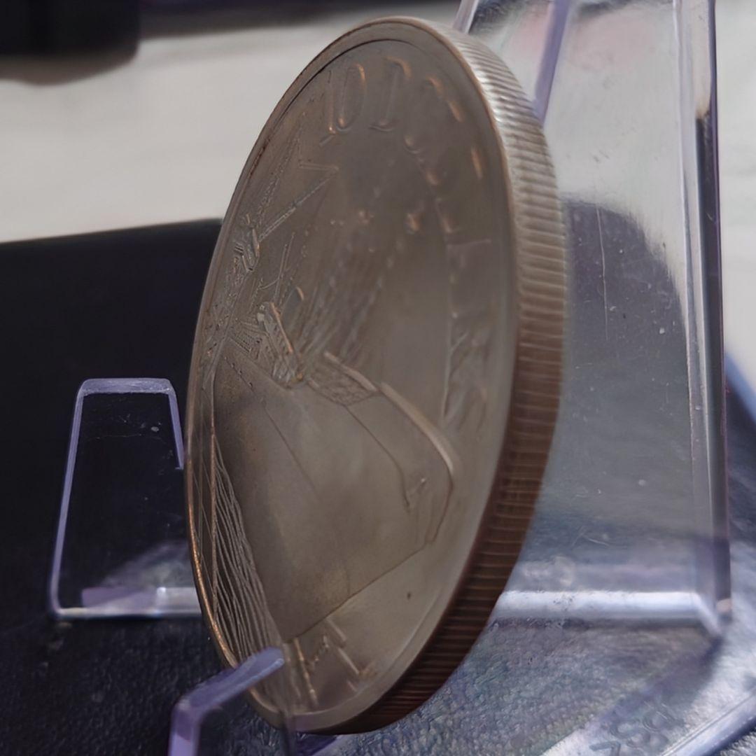 1977年 シンガポール銀貨 10ドル シンガポール独立10周年記念銀貨 大型