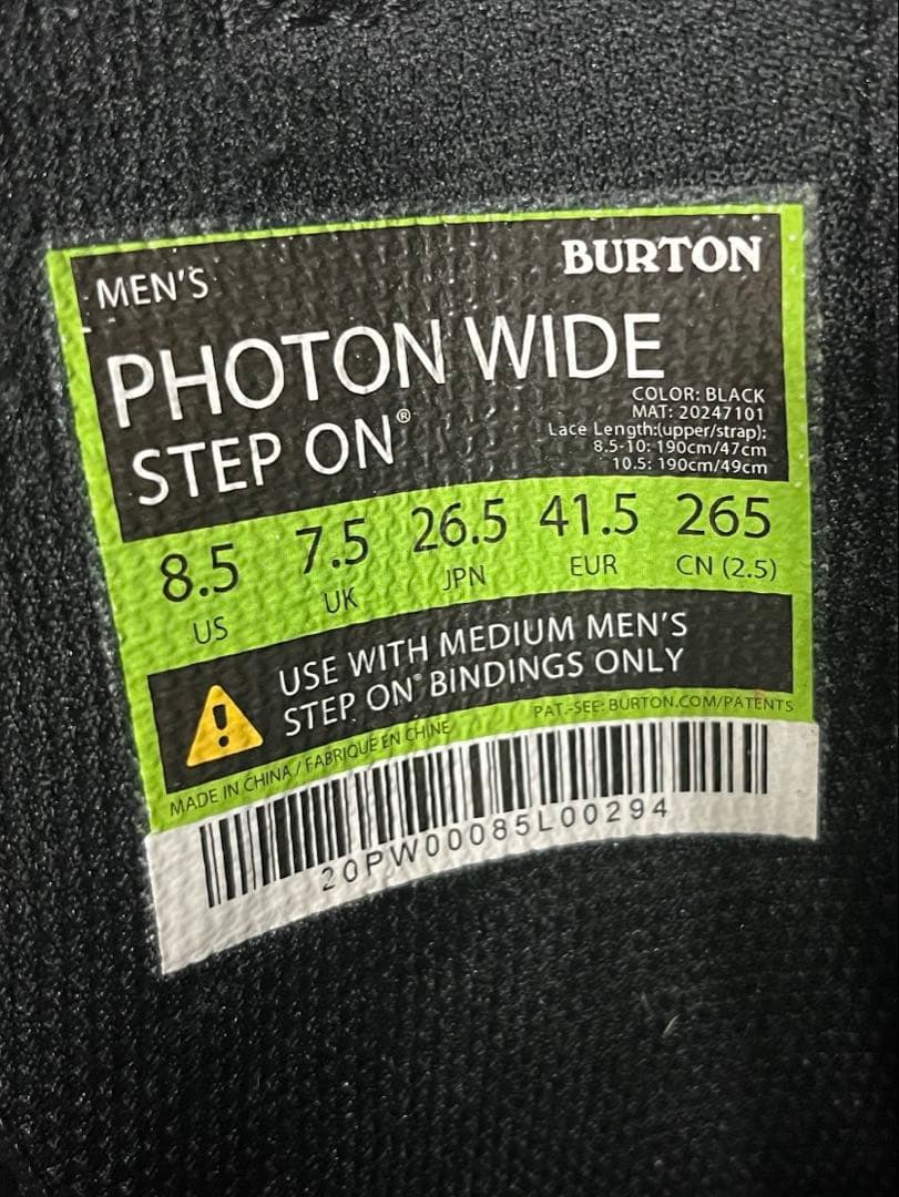 スノーボード Burton step on photon SET