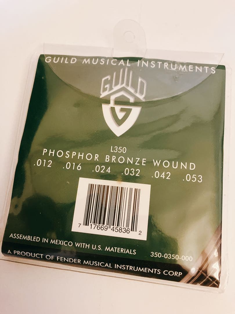☆新品☆4個☆ GUILD ギルド ギター弦 アコギ用 ライトゲージ L350