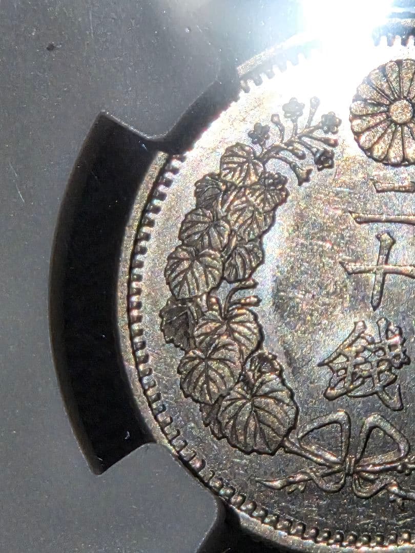 稀少な状態 NGC MS63) 竜20銭銀貨 明治9年(1876) 稀少な状態