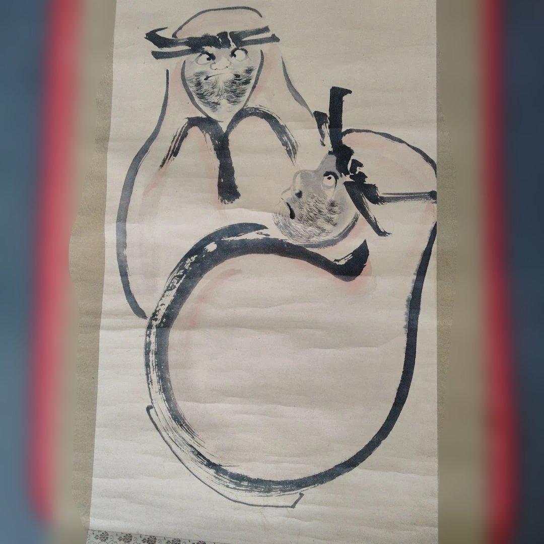 値下げ 水墨画 茶器 掛軸