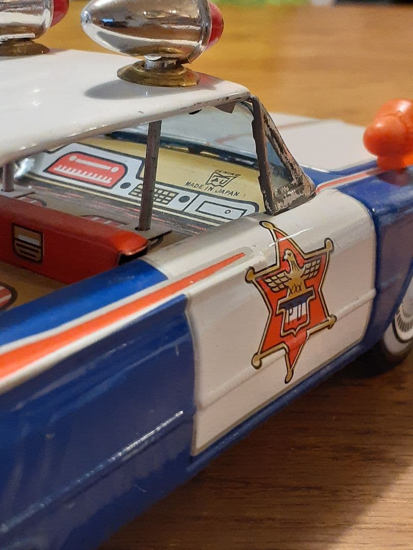 イチコー『FORD パトカー』ブリキのおもちゃ 箱付き 日本製 !!