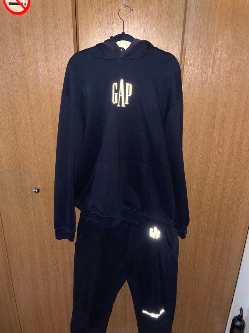 GAP ブラック フード付きパーカー スウェット Lサイズ セットアップ