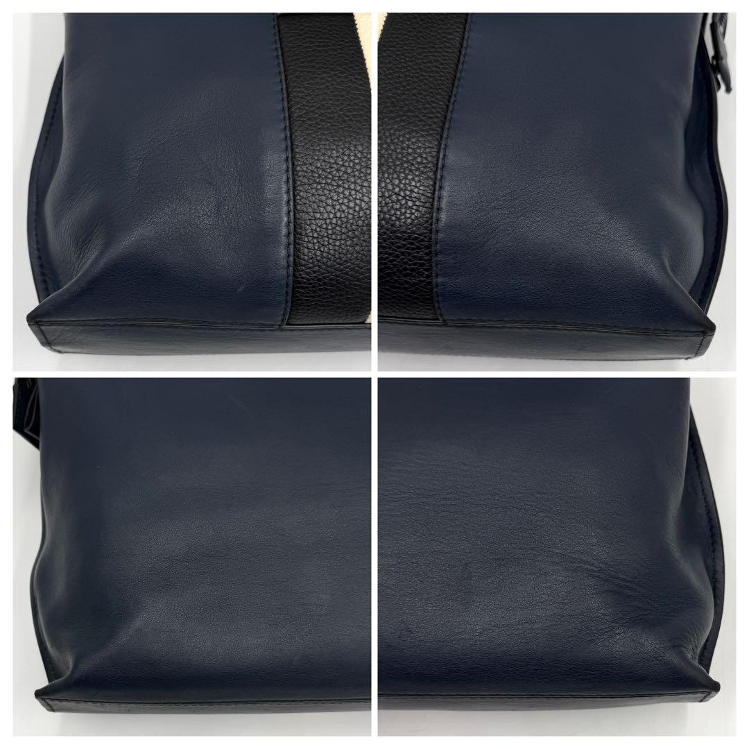 【美品】バリー ビジネスバッグ BIVIOS トレスポ レザー ネイビー 現行