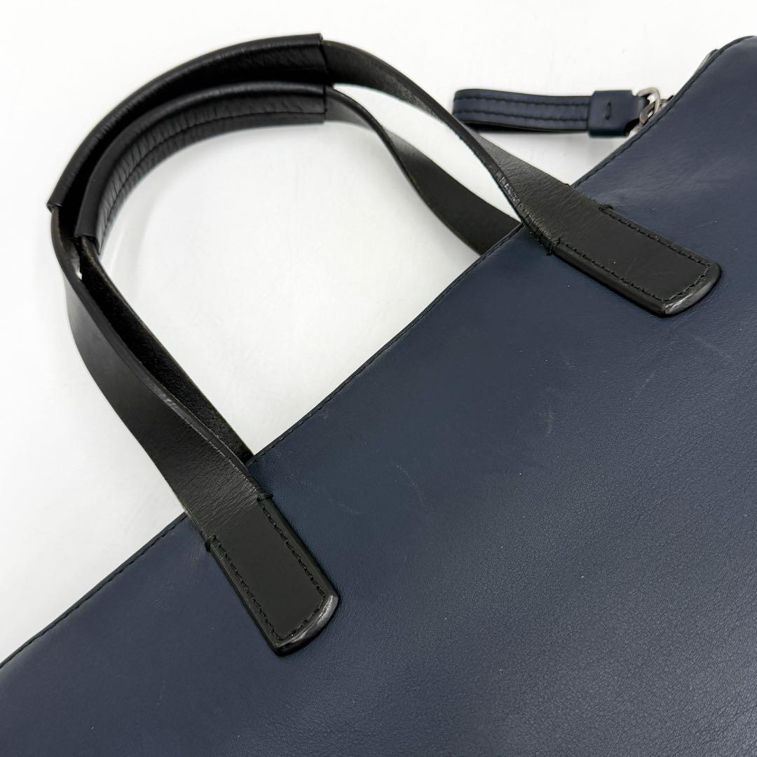 【美品】バリー ビジネスバッグ BIVIOS トレスポ レザー ネイビー 現行