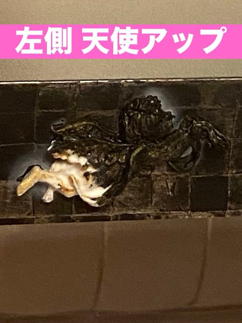 １点物♦️高級モザイクミラーベース♦️ゴシック 堕天使♦️ブラック＆金♦️アシンメトリー