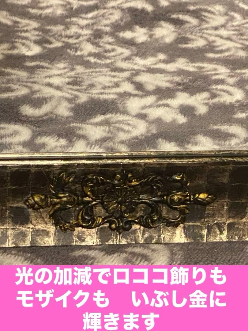 １点物♦️高級モザイクミラーベース♦️ゴシック 堕天使♦️ブラック＆金♦️アシンメトリー