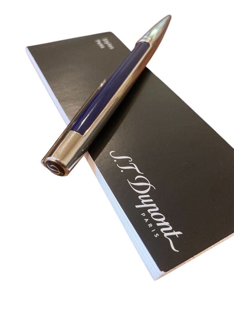 S.T. Dupont スタイラスペン ネイビー/シルバー ボールペン