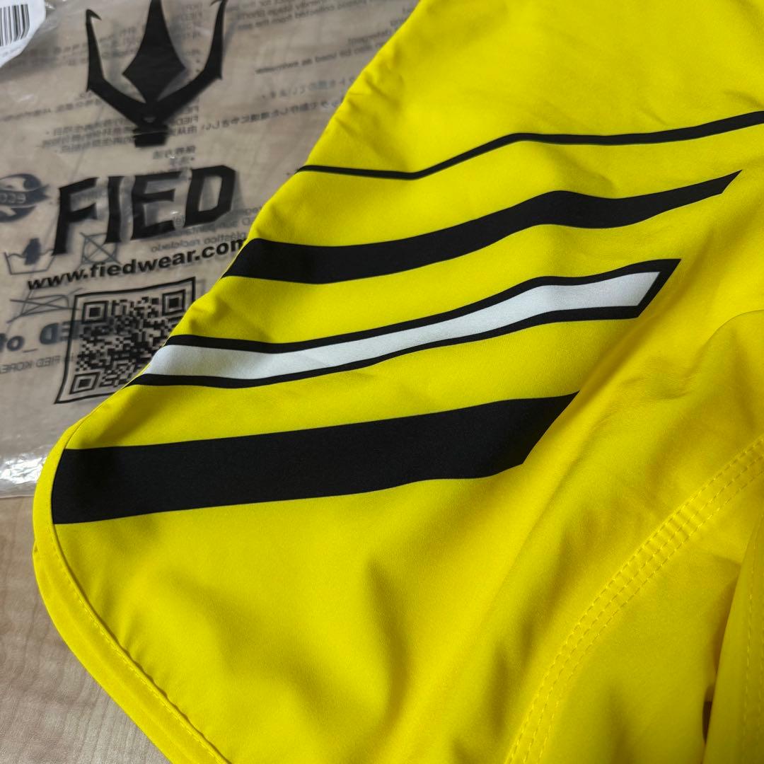 FIED フィジーク用サーフパンツ イエロー ストライプ