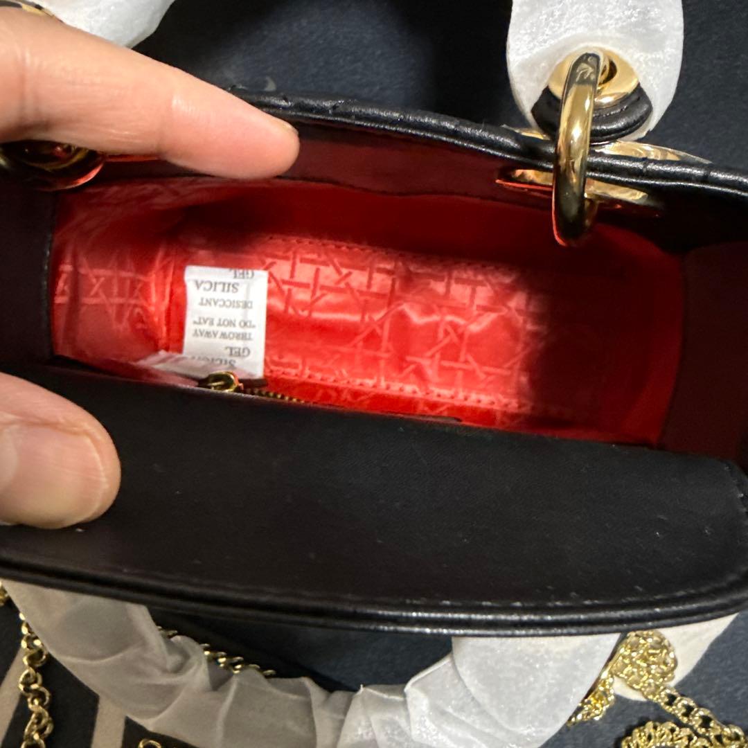 ブラック キルティング ハンドバッグ