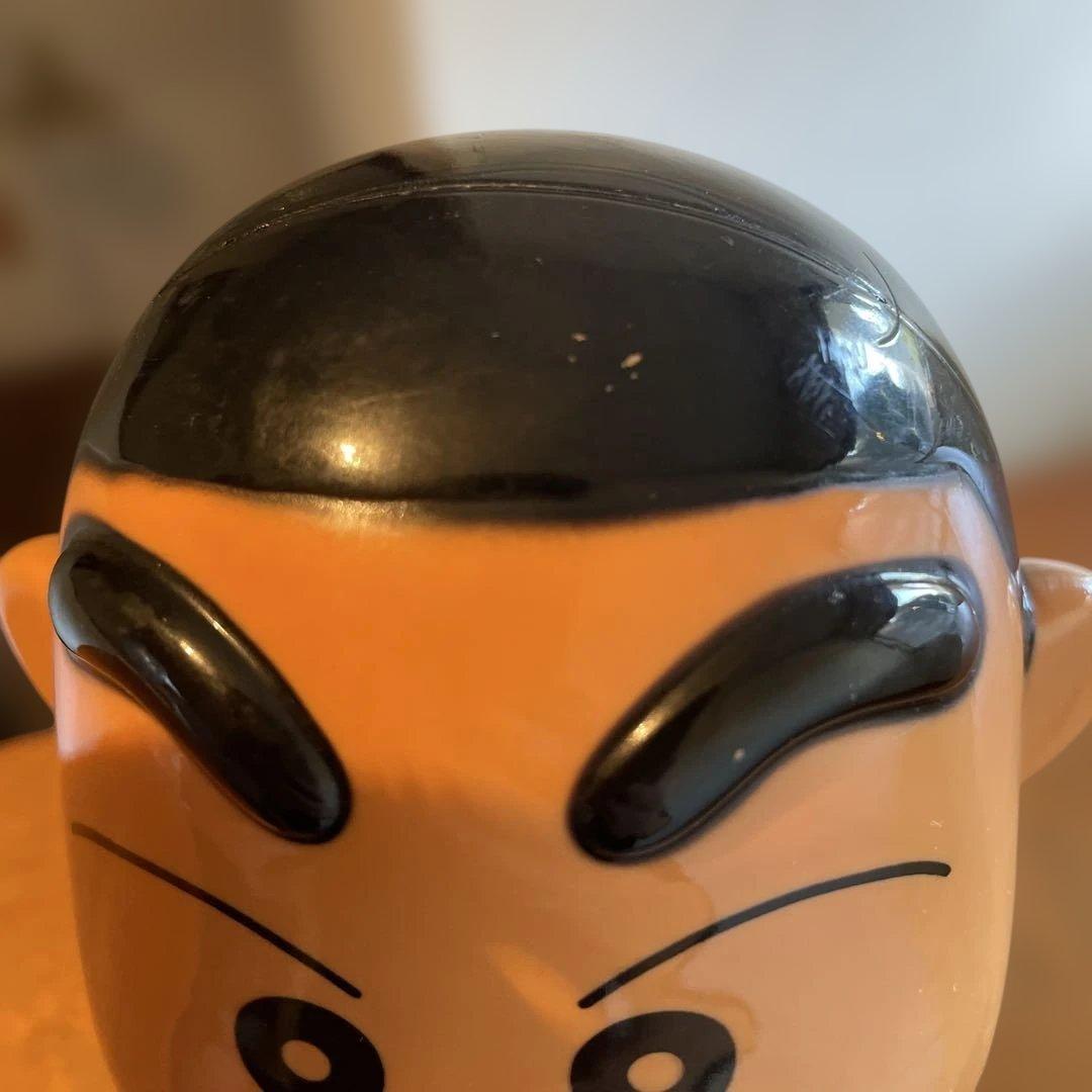 希少 クレヨンしんちゃん 貯金箱 オレンジ - メルカリ