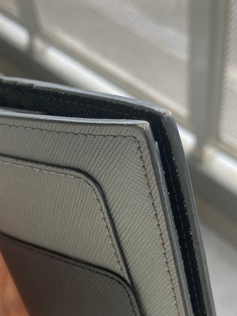 MARNI 二つ折り財布 ネイビー/グレー