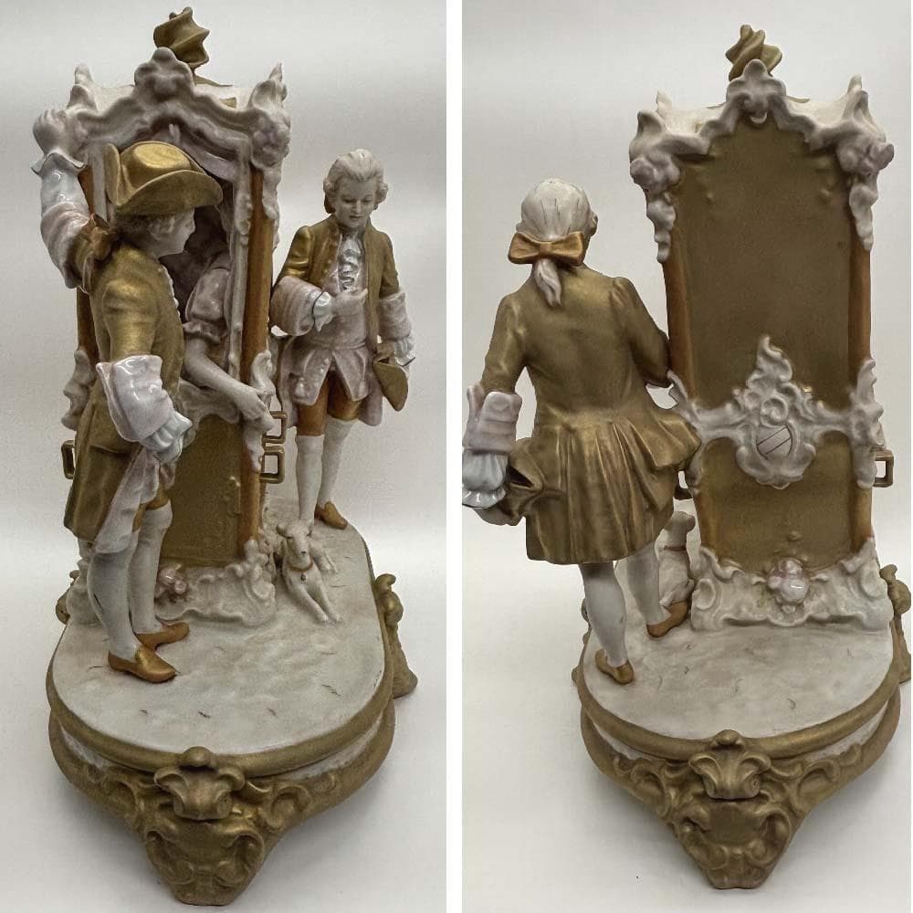 ロイヤル・ダックス・ボヘミア 貴族の輿 ロココ調 フィギュリン アールヌーボー