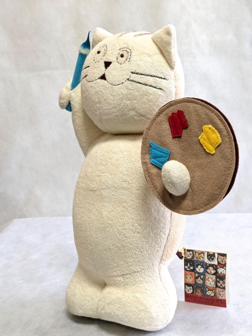 マンハッタナーズ　猫　絵描き　ぬいぐるみ　インテリア　レトロ　レア品