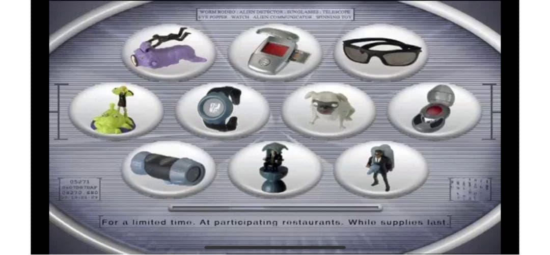 バーガーキング　米国　ミールトイ2002年　メン・イン・ブラック2全10個セット