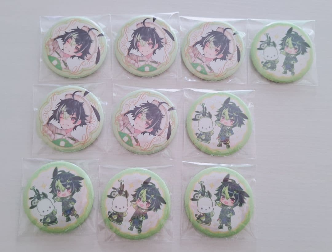 Dytica×サンリオキャラクターズ】ランダムキラキラ缶バッジ｜にじさん