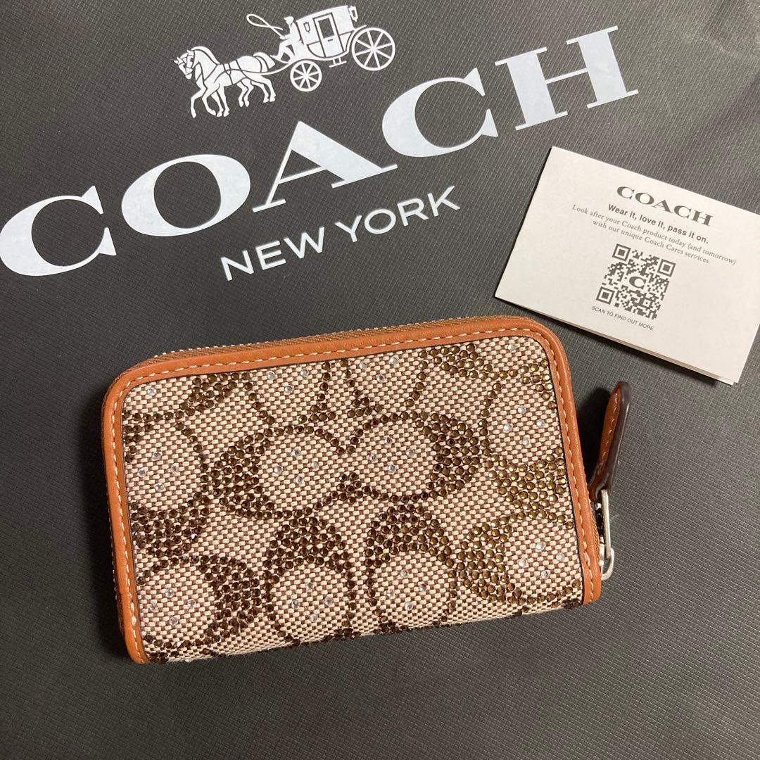COACH コーチ　正規品　ケース　カードケース　ラインストーン