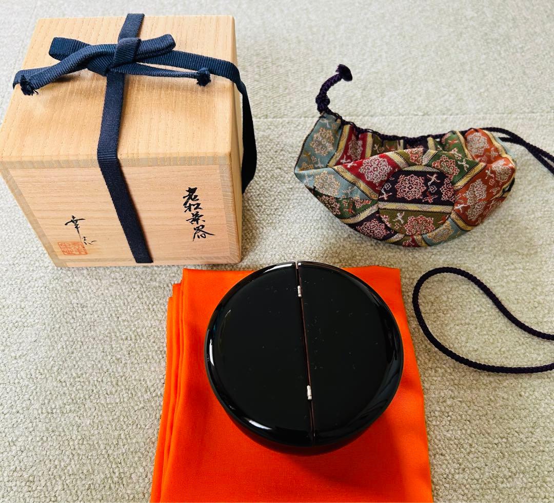 未使用品　輪島塗　老松茶入　仕服セット 未使用品 輪島塗 老松茶入 仕服セット 【公式通販】