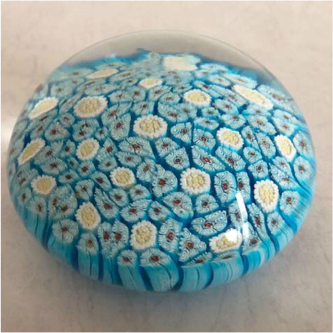 ムラノ ペーパーウエイト ヴィンテージフラワー カラフルな花模様の