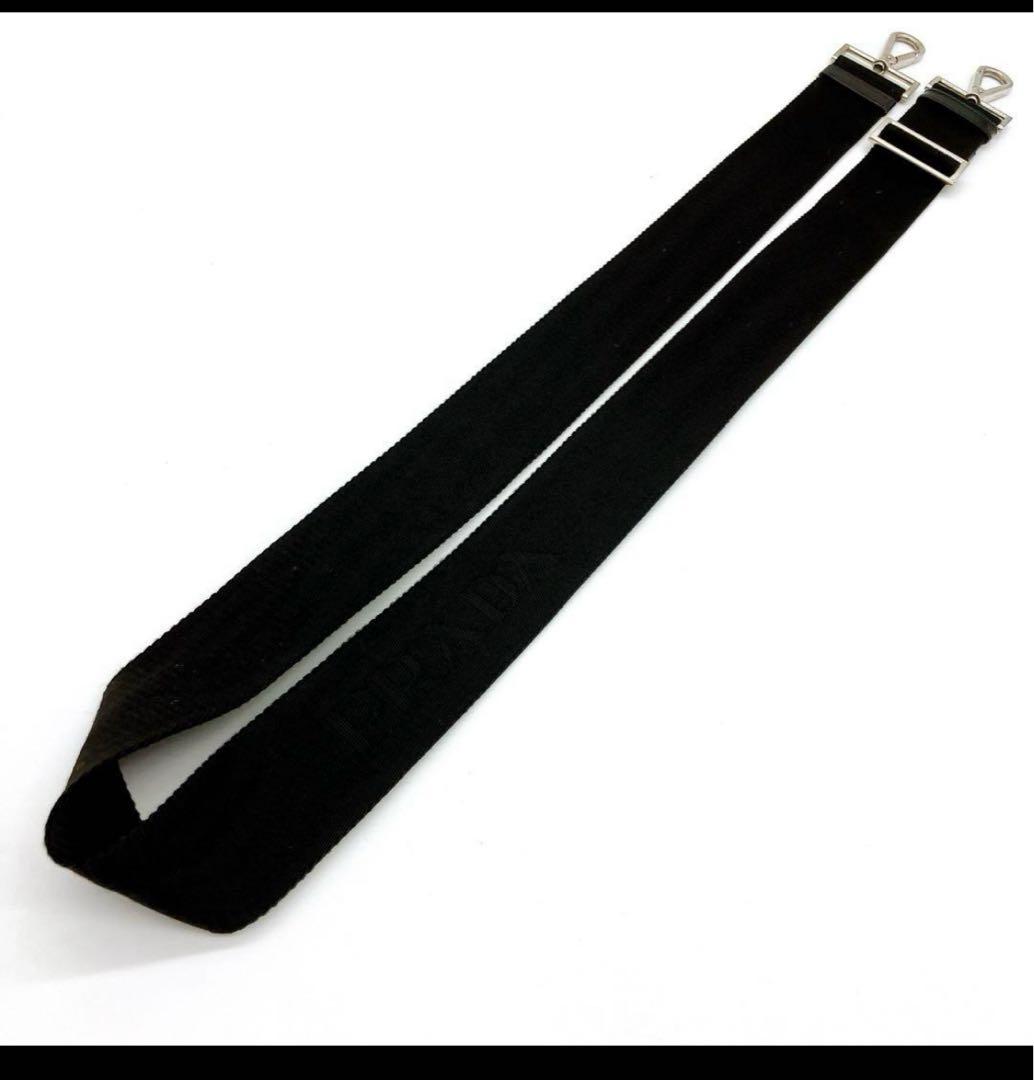 PRADA ブラックナイロンショルダーストラップ