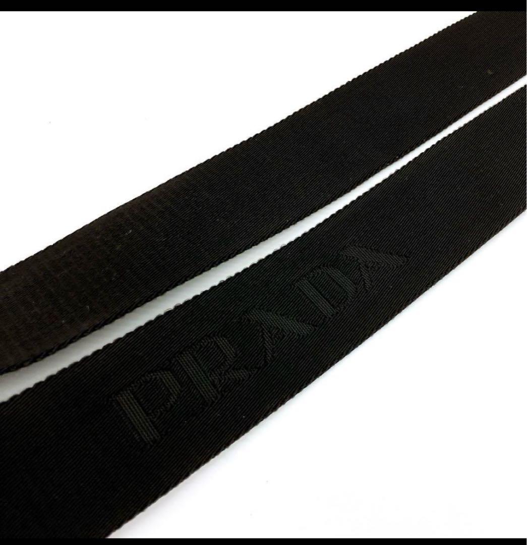 PRADA ブラックナイロンショルダーストラップ