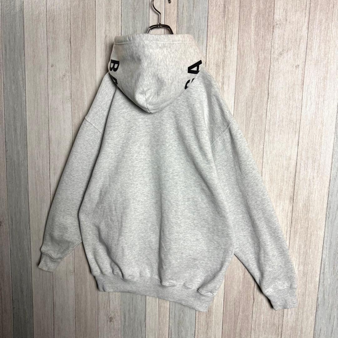 3568【人気デザイン・美品】バレンシアガ フードロゴ オーバーサイズ パーカー