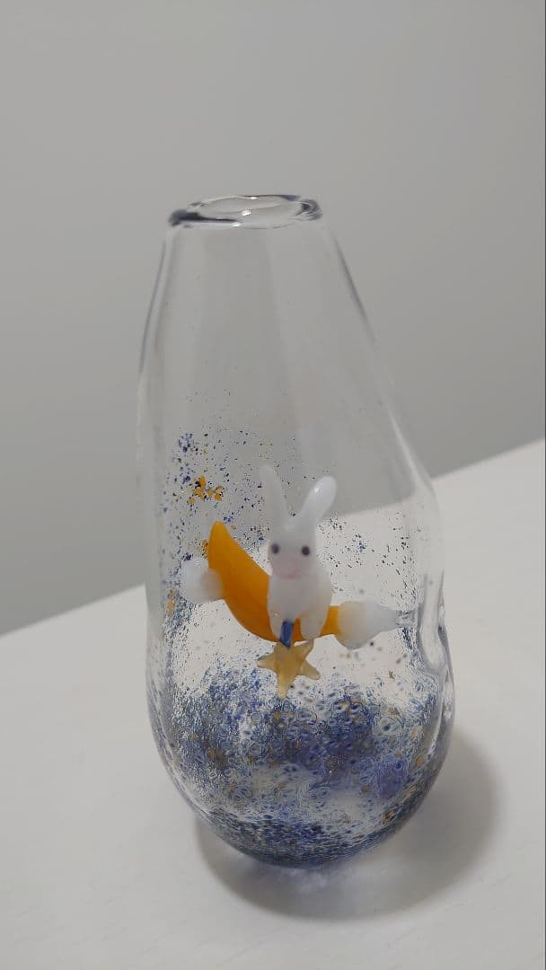 ガラス ウサギ うさぎ オブジェ 置物 リンヴェール RINVERRE