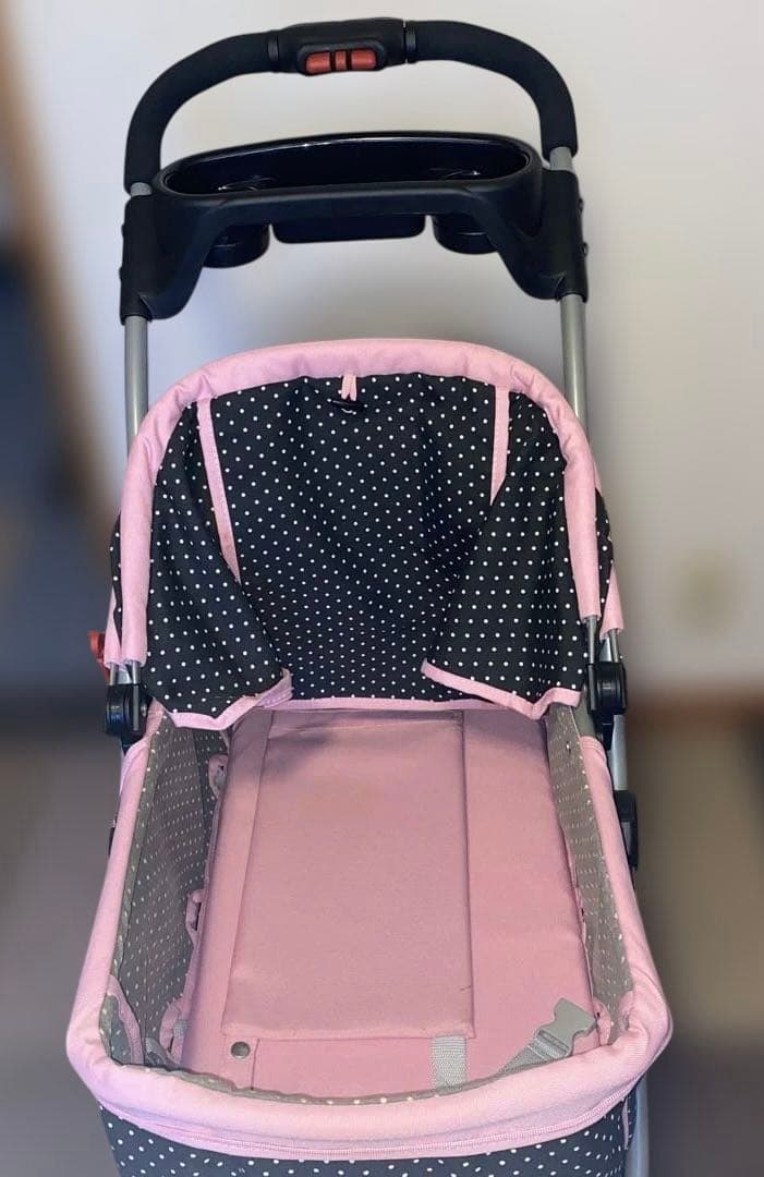 引き取り希望】ペットカート前輪が2輪のため安定感あり！3輪と