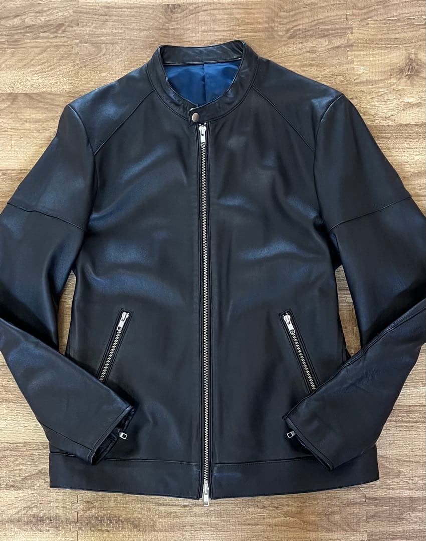 美品【THE SHOP TK】シングルライダース 羊革 Lサイズ