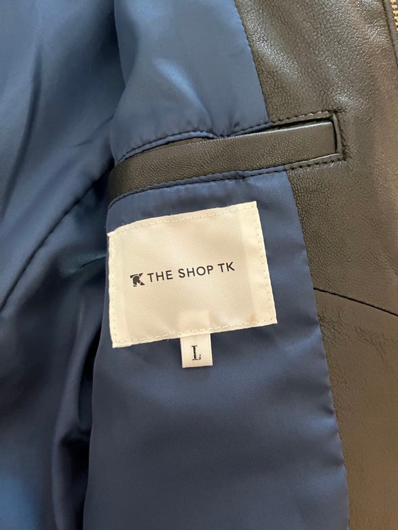 美品【THE SHOP TK】シングルライダース 羊革 Lサイズ