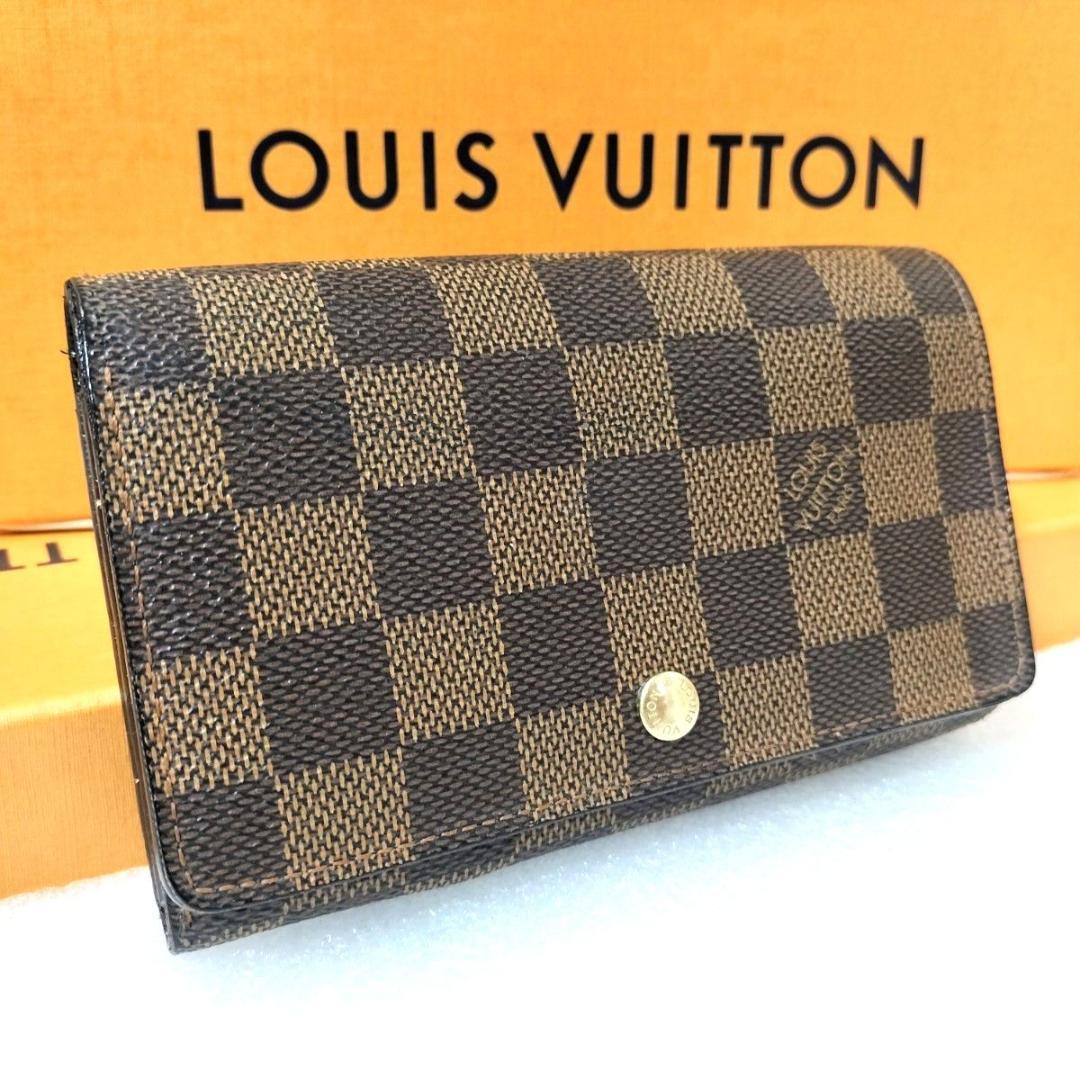 ダミエ エベヌ ポルトモネ ビエ トレゾール 二つ折り財布 ルイヴィトン