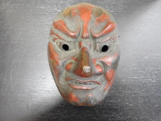 東大寺国宝貴徳面写舞楽面 暁水作 共箱 MA425 東大寺大仏殿 書