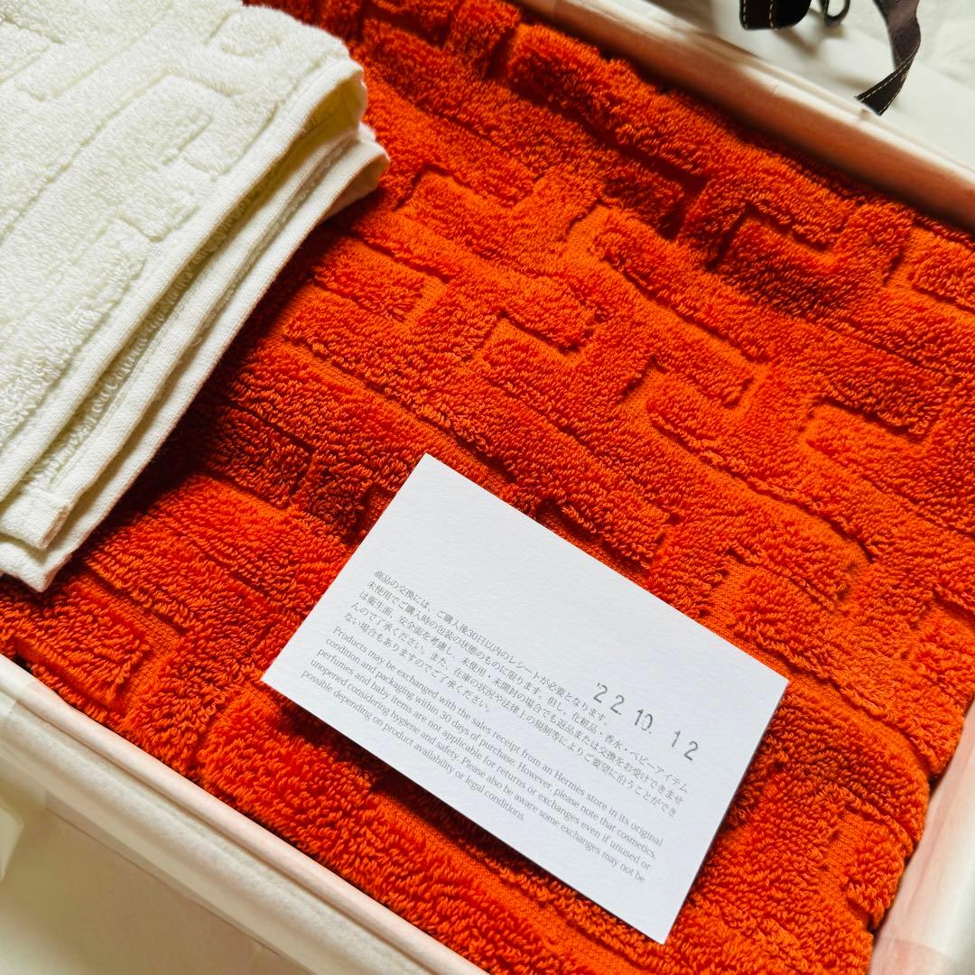 HERMES フェイスタオル カレ・タオル セット