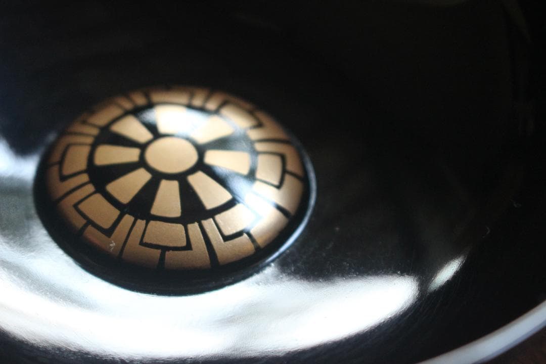 時代逸品！上質黒漆に極上水葵御所車蒔絵の映えるお椀2点（検輪島塗京塗蒔絵椀