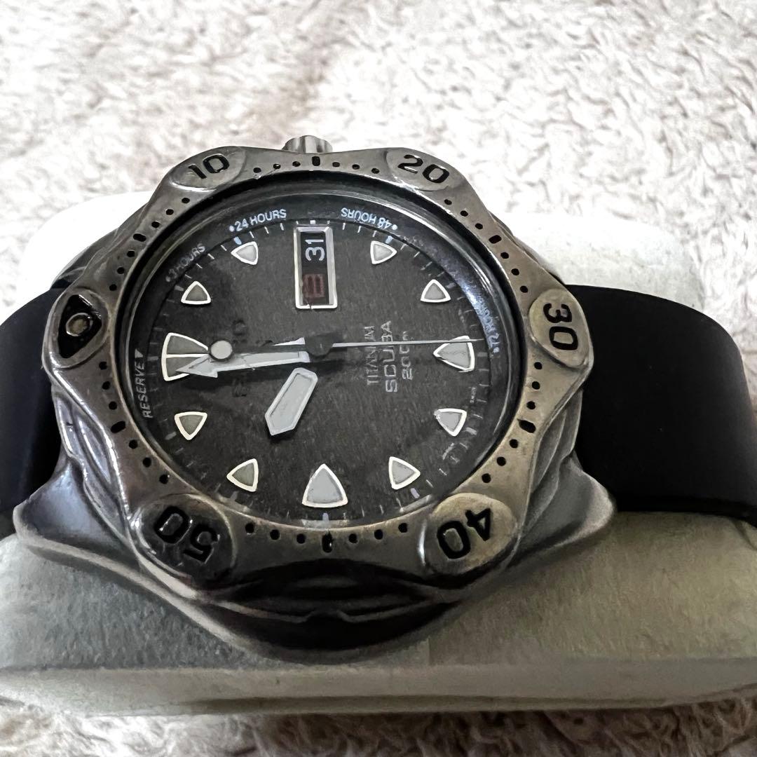 ビンテージ品美品稼働 スキューバ クォーツダイバー - メルカリ