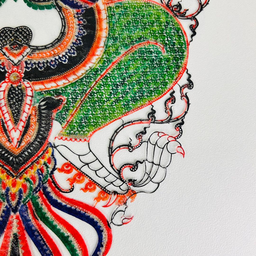 水牛 切り絵 ガルーダ タイ インドネシア 民芸品 アート バリ島 神聖な