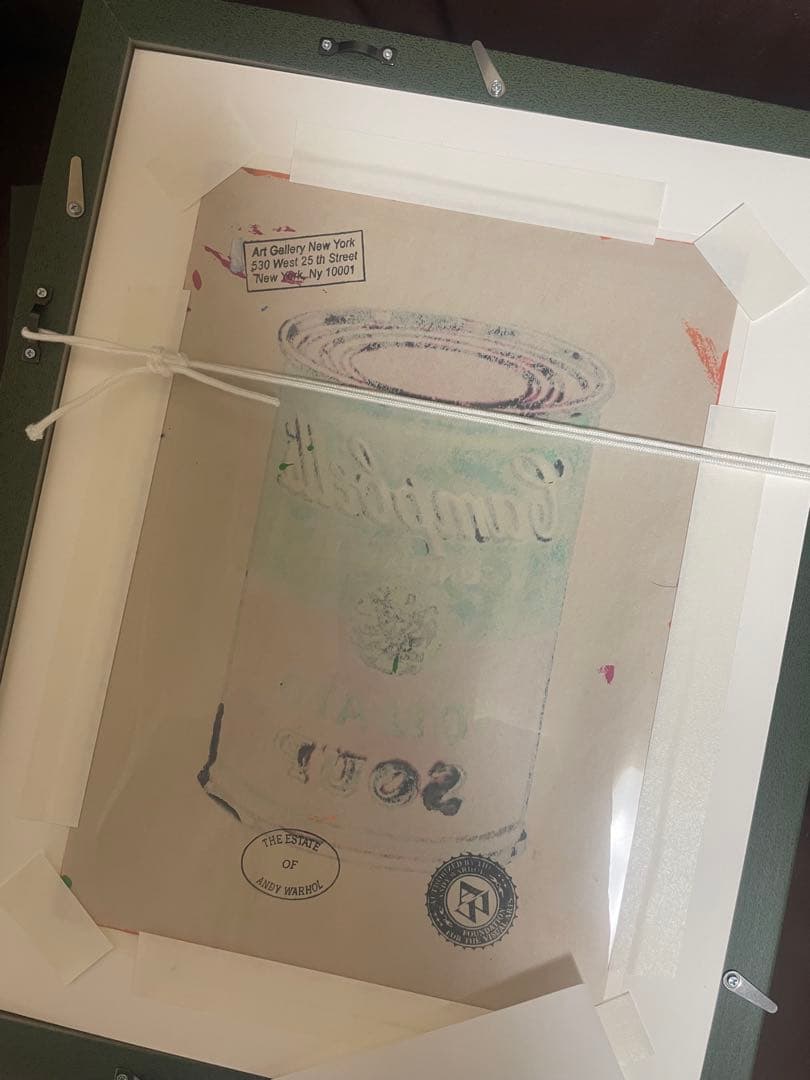 アンディウォーホル財団認定印Campbell’s soupe Can