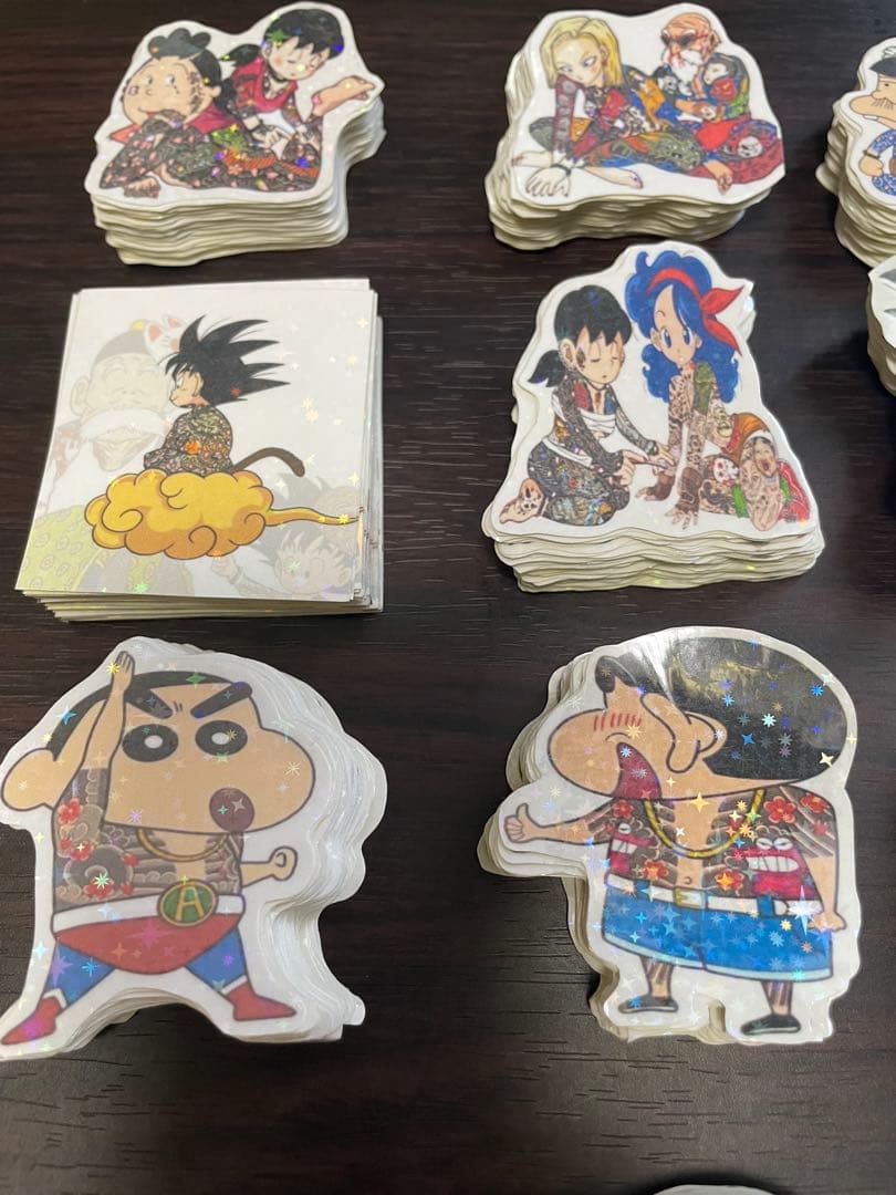 キラキラステッカー ドラゴンボール サザエさん 彫り師 ステッカー