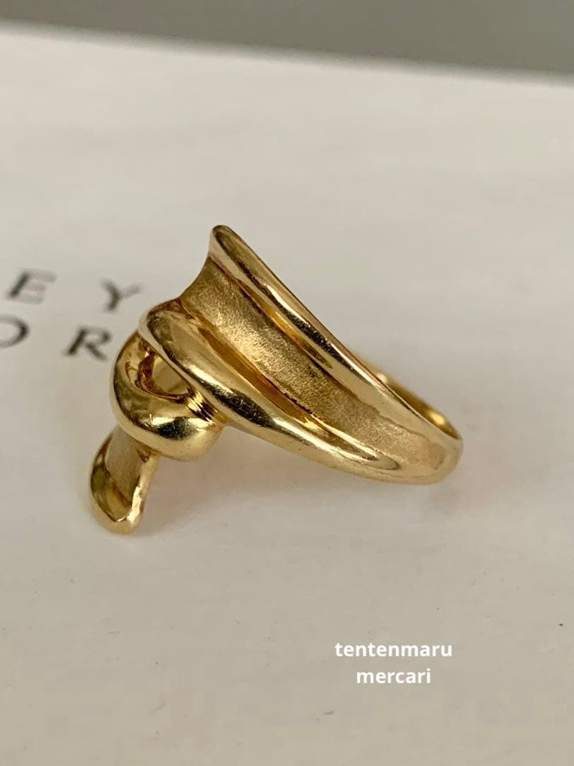 直*子様 ジュエリーマキ ☆ K18 ワイドツイストリング ☆ 幅広地金リング