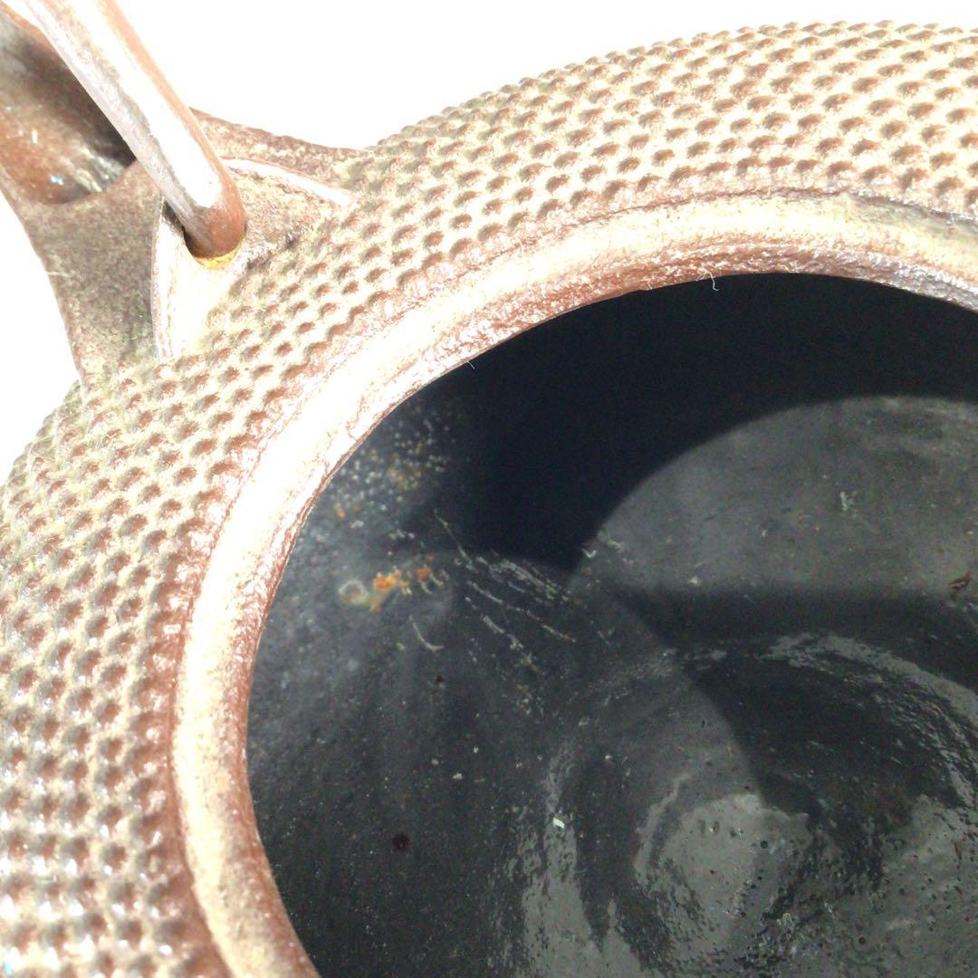 Ｐ３８５　銚子　『釜師　佐藤浄清造』『替蓋付』『平丸霰地紋』　共箱　酒器