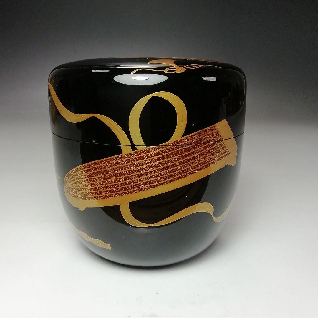 S688棗『楽器蒔絵』『大棗』『表千家久田宗家極箱尋牛斎』『内銀花押』