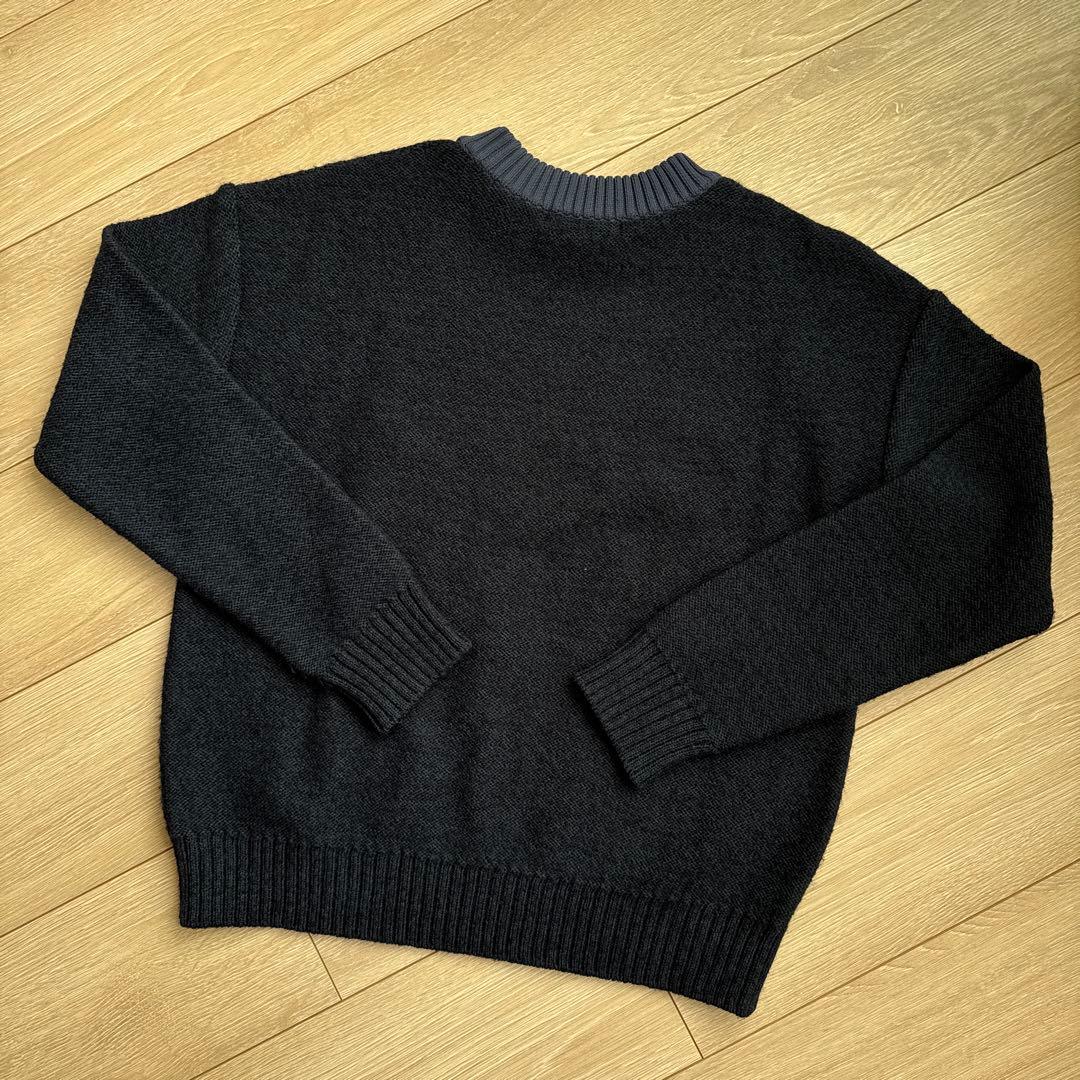 MARK&LONAマークアンドロナ カモフラスカルロゴ★裏地付きニット38(M)