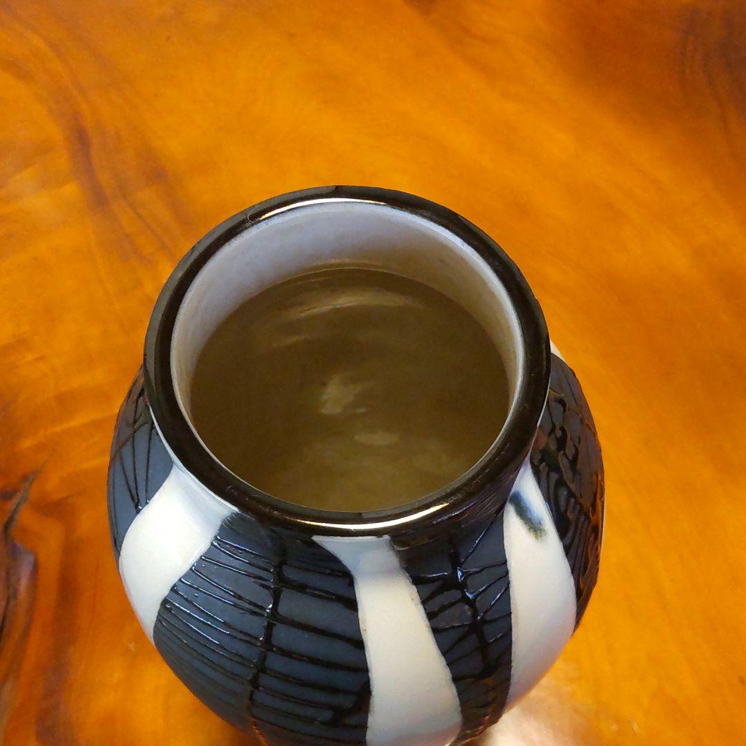 ヴィンテージ　九谷焼　花瓶　花器　陶泉作