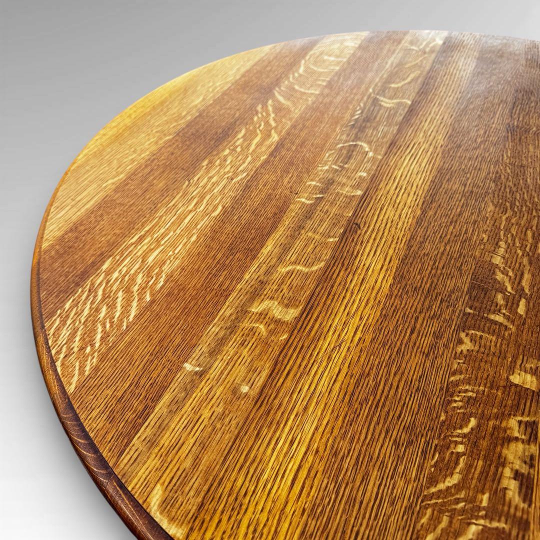 美品】RUDO ルドー 楢（ナラ）材 折り畳み ちゃぶ台 円卓 無垢材