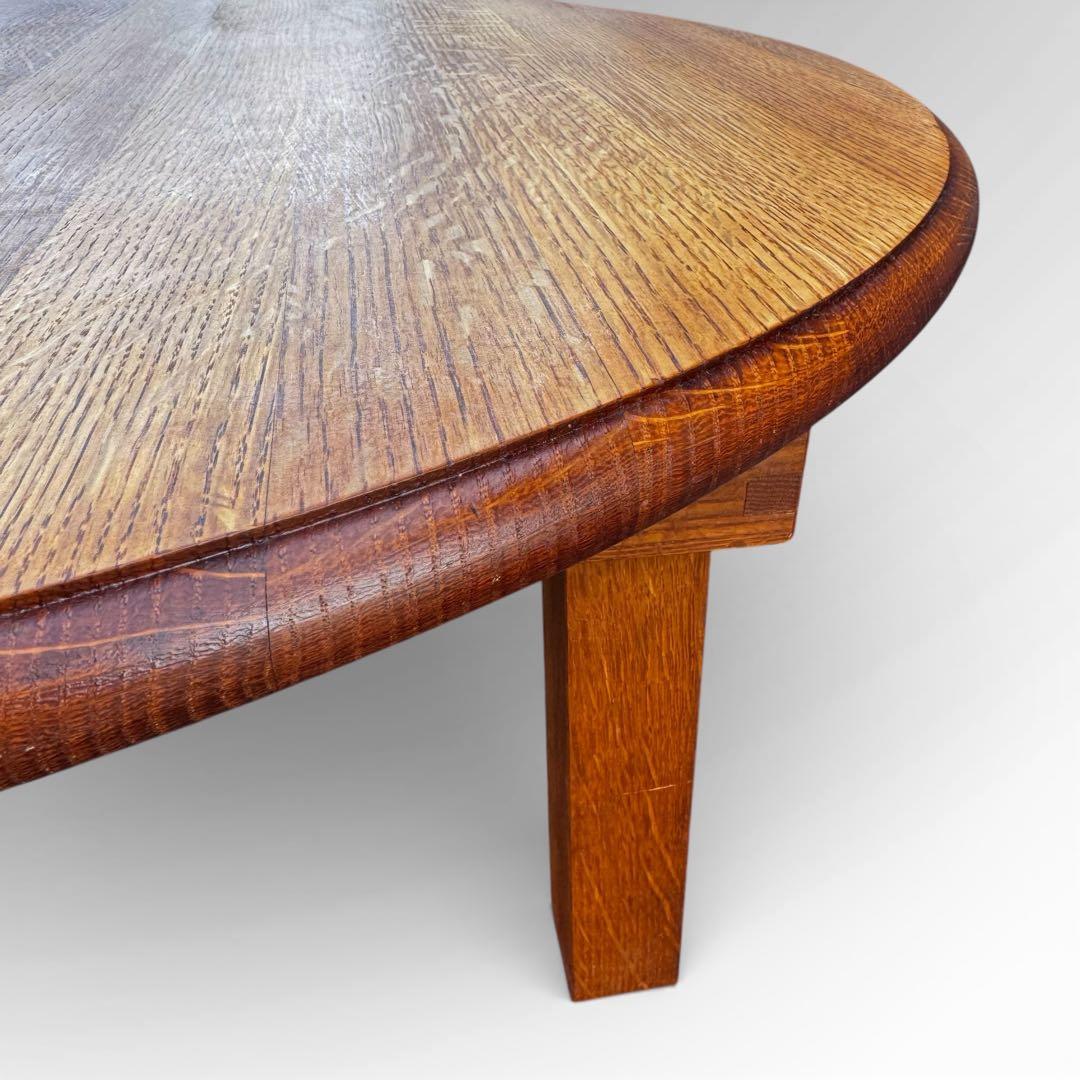 美品】RUDO ルドー 楢（ナラ）材 折り畳み ちゃぶ台 円卓 無垢材