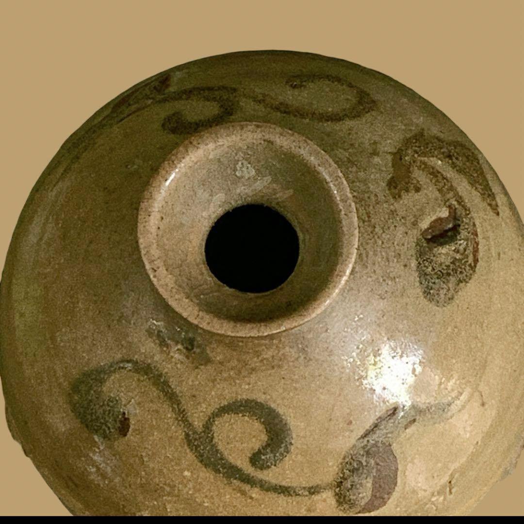 李朝 高麗 前期 徳利 花瓶 鉄絵