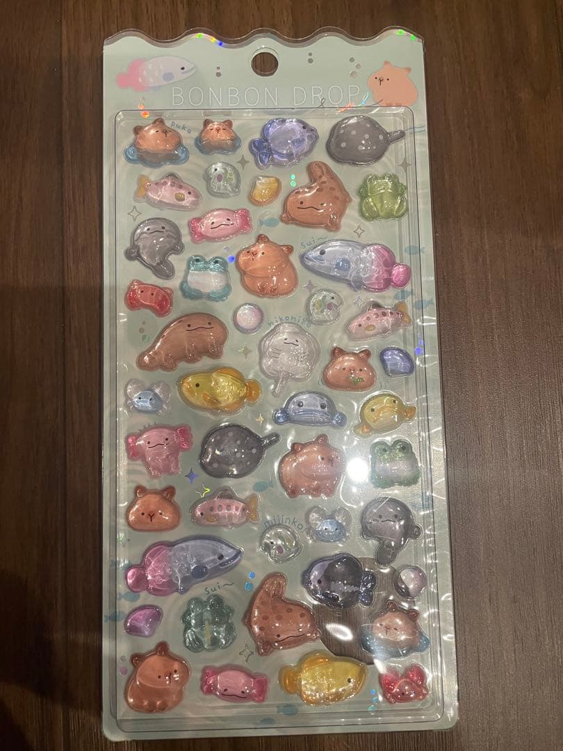 【国内正規品】水族館限定　4枚セット　ボンボンドロップシール